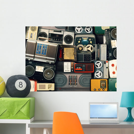 Colorful Music Collage Wall Decal