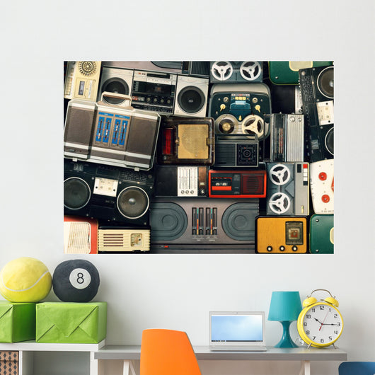 Colorful Music Collage Wall Decal