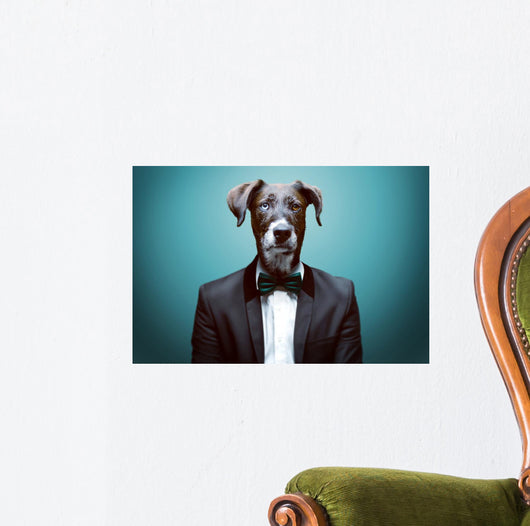 Dressy Dog Wall Decal