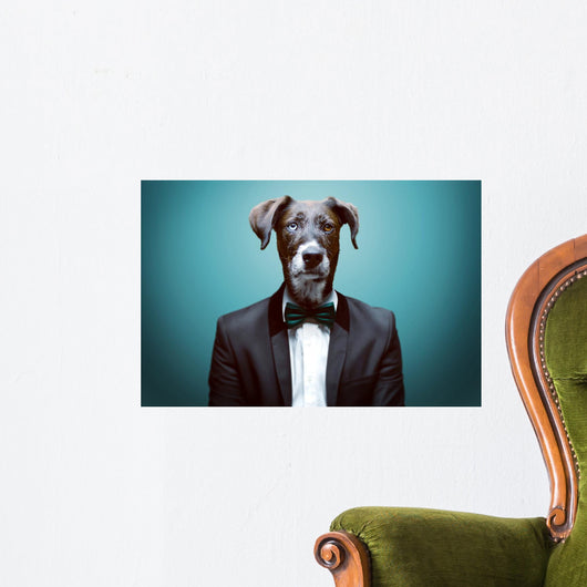 Dressy Dog Wall Decal