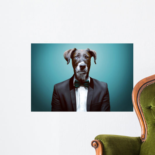 Dressy Dog Wall Decal