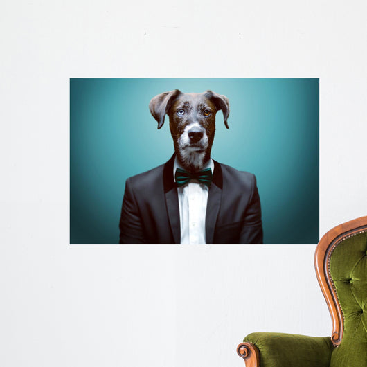 Dressy Dog Wall Decal
