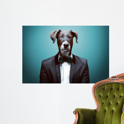 Dressy Dog Wall Decal