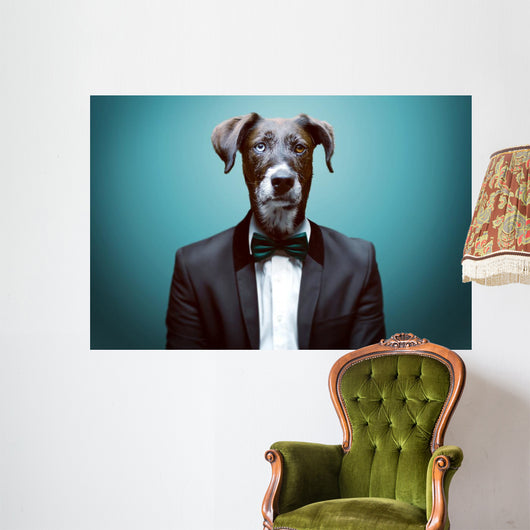 Dressy Dog Wall Decal
