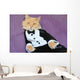 Cat Wearing Tuxedo Wall Decal