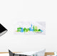 Silhouette Watercolor Berlin Wall Decal
