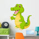Cartoon Crocodile Waving Hand Wall Decal