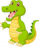 Cartoon Crocodile Waving Hand Wall Decal
