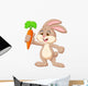 Cartoon Happy Rabbit Holding Wall Decal