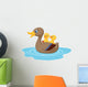 Cartoon Ducks Pond Wall Decal