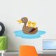 Cartoon Ducks Pond Wall Decal
