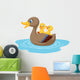 Cartoon Ducks Pond Wall Decal