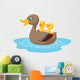 Cartoon Ducks Pond Wall Decal