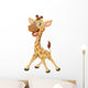 Cartoon Smiling Giraffe Wall Decal