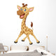 Cartoon Smiling Giraffe Wall Decal