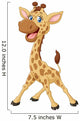 Cartoon Smiling Giraffe Wall Decal