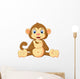 Cartoon Cute Monkey Clapping Wall Decal