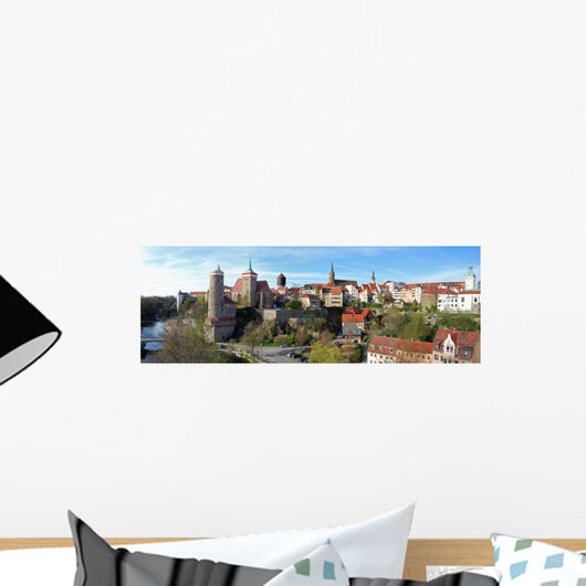 Bautzen-panorama Ii Wall Decal Panoramic Wall Decal