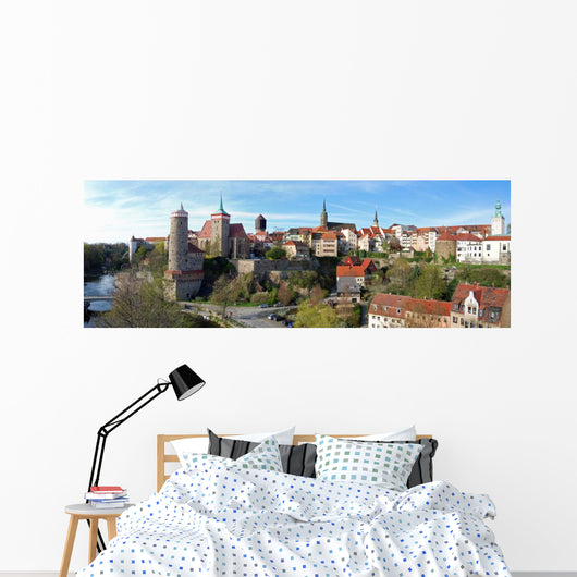 Bautzen-panorama Ii Wall Decal Panoramic Wall Decal