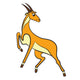 Outlined Antelope Vector Illustration Wall Decal