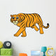 Outlined Tiger Vector Illustration Wall Decal