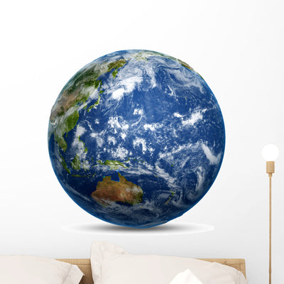 Planet Earth Wall Decal shown on a wall