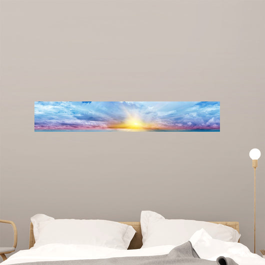 Tropical Sunrise Wall Decal Panoramic Wall Decal