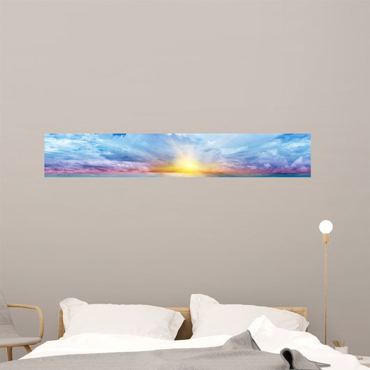 Tropical Sunrise Wall Decal Panoramic Wall Decal