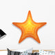 Orange Starfish with Shadow Wall Decal