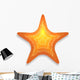 Orange Starfish with Shadow Wall Decal