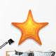 Orange Starfish with Shadow Wall Decal