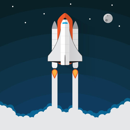 Launch Room Vector Space Shuttle Launch Vector Wall Decal - WallMonkeys.com – Wallmonkeys