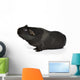 Black Guinea Pig Sniffing Wall Decal
