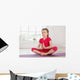 Little Girl Sitting Lotus Wall Decal