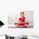 Little Girl Sitting Lotus Wall Decal
