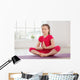 Little Girl Sitting Lotus Wall Decal