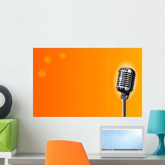 Microphone Stage Wall Decal