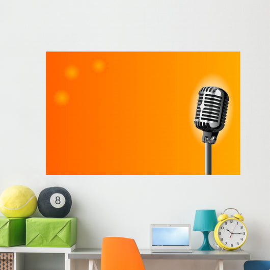 Microphone Stage Wall Decal