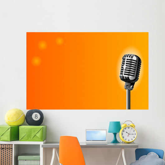 Microphone Stage Wall Decal