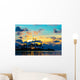 Dark silhouettes of palm trees and amazing cloudy sky at sunset Wall Mural