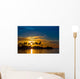 Dark silhouettes of palm trees and amazing cloudy sky at sunset Wall Mural