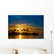 Dark silhouettes of palm trees and amazing cloudy sky at sunset Wall Mural