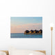 Water villas, bungalows on ideal perfect tropical island Wall Mural