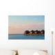 Water villas, bungalows on ideal perfect tropical island Wall Mural