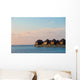 Water villas, bungalows on ideal perfect tropical island Wall Mural