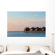 Water villas, bungalows on ideal perfect tropical island Wall Mural