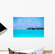 Water villas, bungalows on ideal perfect tropical island Wall Mural