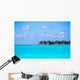Water villas, bungalows on ideal perfect tropical island Wall Mural