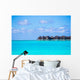 Water villas, bungalows on ideal perfect tropical island Wall Mural