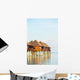 Water Bungalows with Turquoise Wall Decal